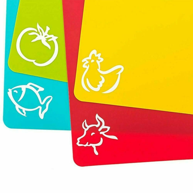 4PCSCutting Flexible Mats Plastic Chopping Board Set Boards Y8H9 Mat. food S3G2
