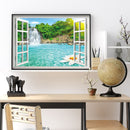 5D DIY Diamond Painting Window View Full Round Drill Mosaic Art Picture Kits