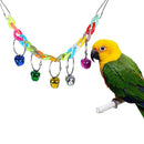 Small Parrot Bell Colorful Handmade Pet Jewelry Hanging Cage Bell Swing (C)