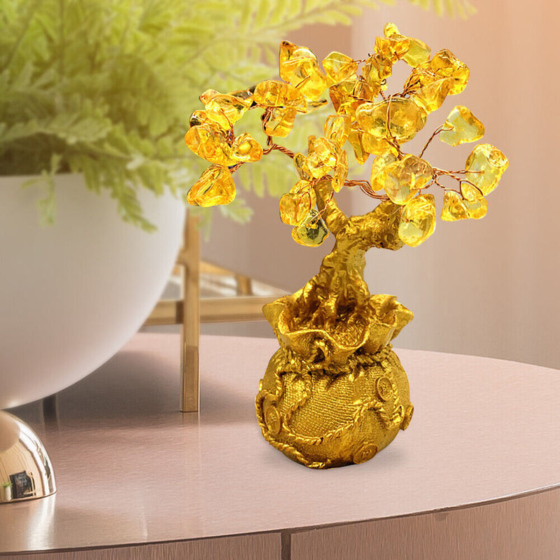 Crystal Money Tree Wealth Prosperity Bonsai DIY Living Room Feng Shui Decoration