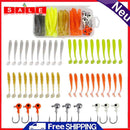 49pcs ABS Jigs Lead Barbed Hook Fishing Lures Set Wobblers Crankbait Bionic Bait