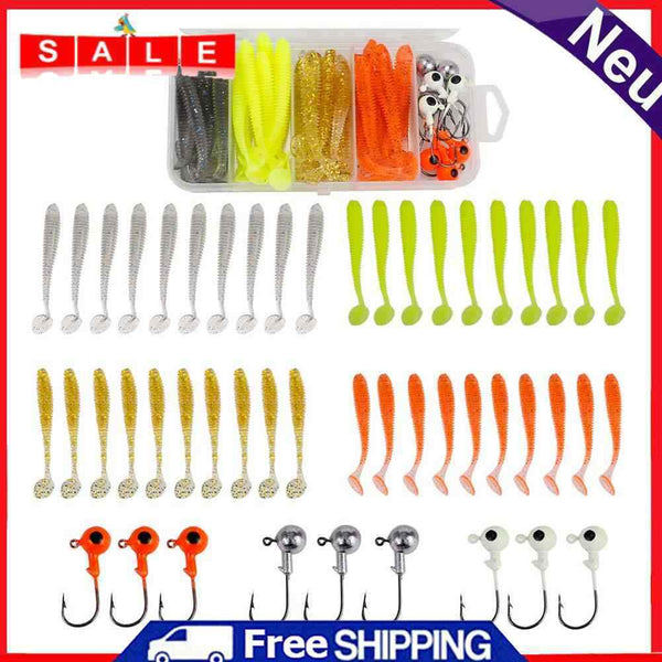 49pcs ABS Jigs Lead Barbed Hook Fishing Lures Set Wobblers Crankbait Bionic Bait