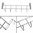 5 Hooks Over Door Home Bathroom Kitchen Coat Towel Rack Holder Hanger P3E7