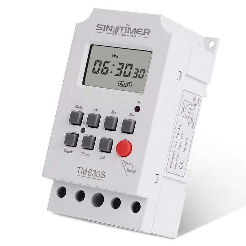 Weekly Programmable LCD Digital Timer Switch Controller Setting Clock (12V)