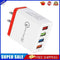 5pcs 4 USB 3A US Plug Adapter Travel Fast Charging(Red)
