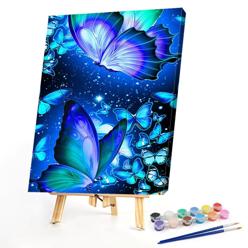 #A Paint By Numbers for Adults Beginner Butterfly Paintwork Home Bedroom Wall