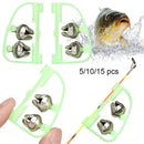 Luminous Portable Fishing Clip Night Fishing Fishing Bite Alarm Twin Bells Clip
