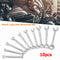 10pcs Double Open End Tooth Gear Socket Slot Spanners Wrench Tool Set for Repair