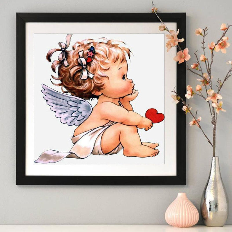 5D DIY Full Drill Diamond Painting Baby Angle Embroidery Craft Kit Home Wall Art