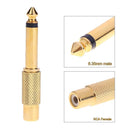 1pc 6.35mm 1/4 in Mono Male Pin to RCA Female Audio Adapter