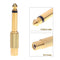 1pc 6.35mm 1/4 in Mono Male Pin to RCA Female Audio Adapter