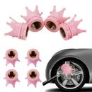 Tire Air Valve Stem Caps Auto Dustproof Caps Air Valve Dust Covers Crown Shape