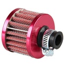 12mm Red Car Motor Cold Air Intake Filter Turbo Vent Crankcase Breather  Newly