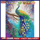 5D DIY Special Shaped Diamond Painting Peafowl Cross Stitch Craft Kit Needl