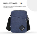 Men Retro Oxford Spinning Shoulder Bag Sports Outdoor Small Handbag (Blue)