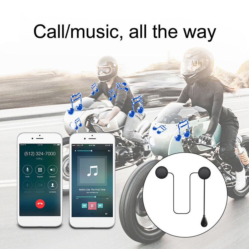 T6 Wireless Music Bluetooth-compatible Motorcycle Helmet Headsets Supports