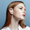 Waterproof Hanging Headphones Bluetooth-compatible Wireless Headset (White)