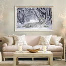 DIY Diamond White Tiger Painting Cross Stitch Needlework Crafts Decor