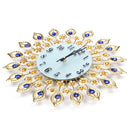 Large Wall Clock Luxury Peacock Diamond Wall Clocks Metal Living Room Digital Needle Wall