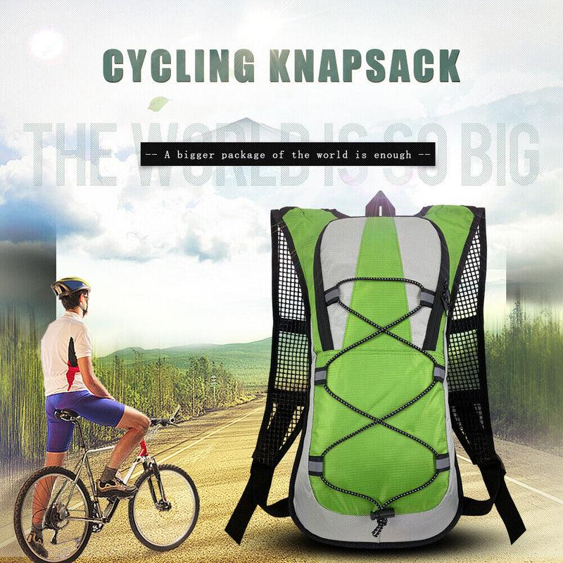 5L Bike Outdoor Sport Cycling Water Bag Backpack Bladder Rucksack (Green) Newly