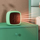 500w Mini Electric Heating Fan with Handle Desktop Warm Air Blower (Green) Newly