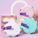 3Pcs Makeup Remover Pads Microfiber Reusable Face Towels Cotton Cloth Wipes S2D3