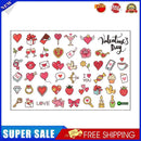 Love Lipstick Gift Wall Stickers PVC Glass Window Door Valentine Day Wallpaper