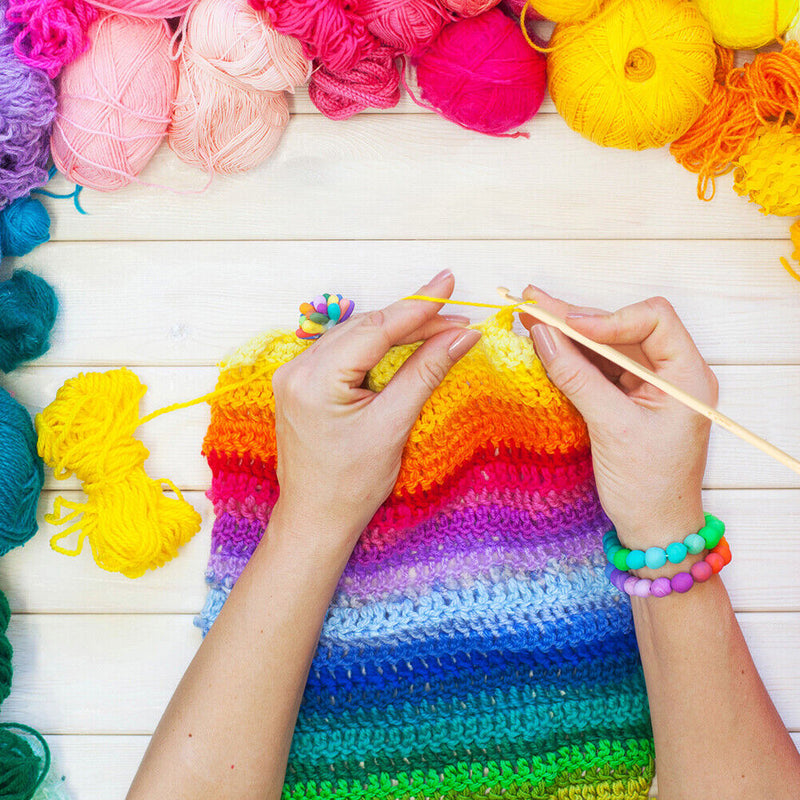 9pcs/set Knitting Needle Home Bamboo Wood Crochet Needles Weaving Sewing Tools