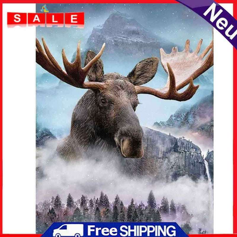 5D DIY Diamond Painting Misty Hippo Full Round Drill Mosaic Picture Wall Art Kit