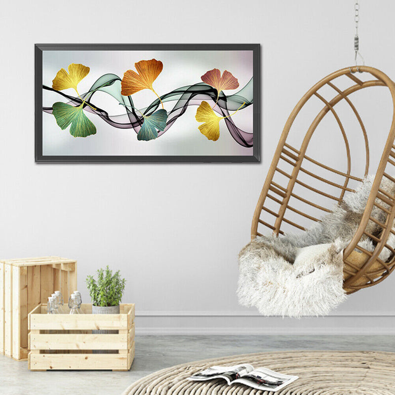 5D DIY Full Round Drill Diamond Painting Ginkgo Biloba Handmade Home Art Deco