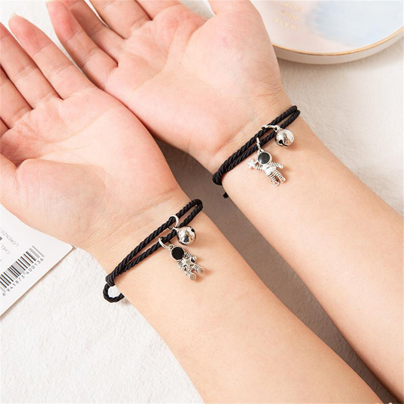 Women Men Friend Magnet Bracelet Gift For Couple Rope Bracelets Star Astronaut
