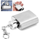 1oz 28ml Portable Mini Stainless Steel Flask Wine Bottle with Keychain Newly