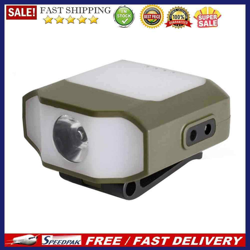 Waterproof Sensor Camping Headlamp COB LED Cap Clip Head Lamp (NO Car Charger)