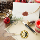 Sealing Wax Spoon Solid Wood Retro Wax Decorative Stamp Craft (Apricot) Newly