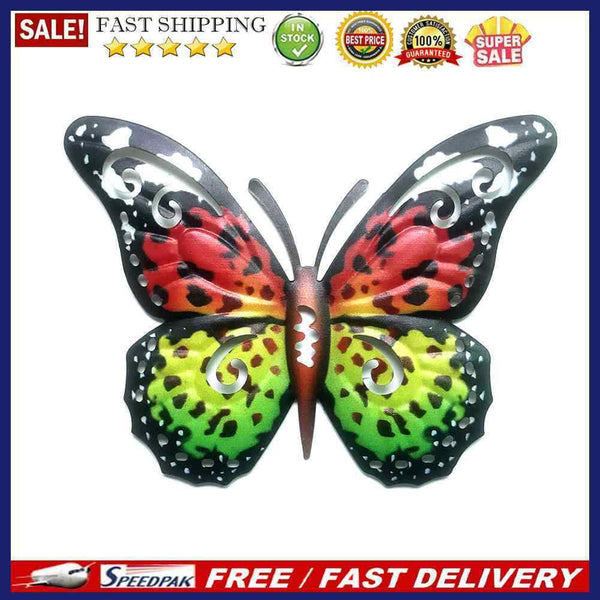 16.5cm Metal Butterfly Wall Hanging Sculptures Outdoor Butterfly Insect Decor
