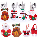 Decor Snowman Santa Claus Xmas Hat Xmas ornament Christmas Tableware Holder Bag