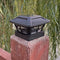 Solar Post Cap Lamp LED Waterproof Outdoor Deck Light Garden Decor (Black) Newly