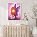 30x40cm 5D DIY Partial Special Shape Diamond Painting Girl Home Art (AK023)