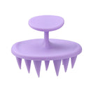 Point Tip Silicone Scalp Shampoo Massage Brush Head Acupoint Comb (Purple) Newly