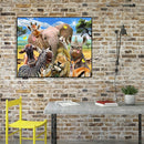 Painting By Numbers DIY Happy Animals Canvas Oil Wall Art Picture Ornaments Kit