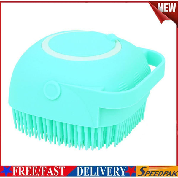 Pet Dog Massage Shampoo Brush Cat Bath Shower Brush Cleaning Comb (Blue) #F