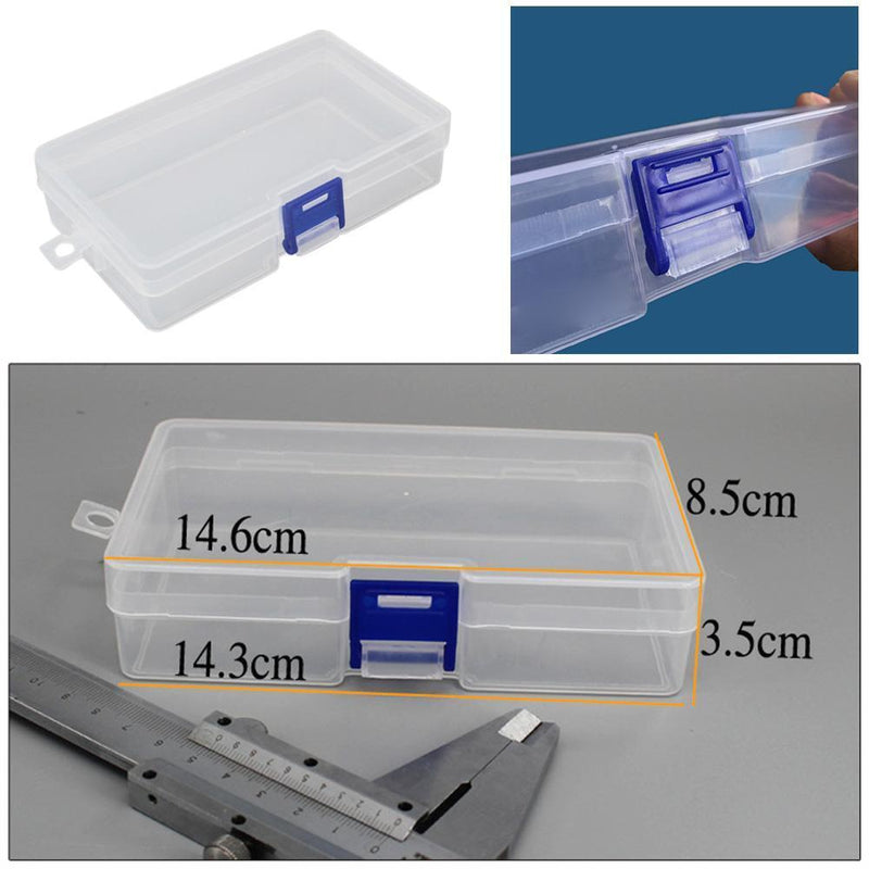 Small Transparent Plastic Storage Box Jewelry Parts Functional Boxes (Blue Newly