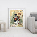 DIY Acrylic Drawing Oil Paint by Numbers Christmas Snowman Picture Home Dec