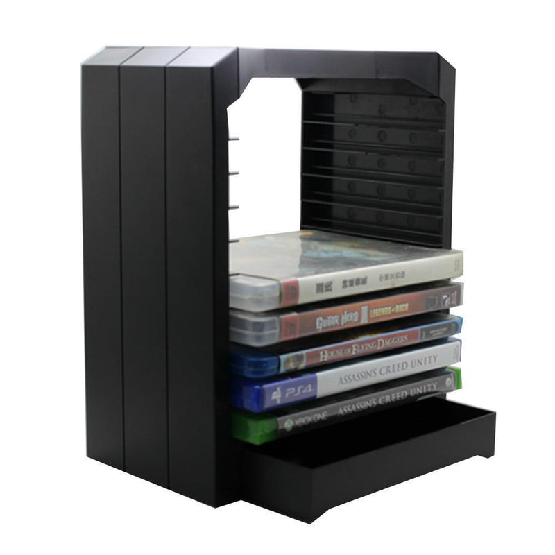 Multifunctional Universal Games & Blu Ray Discs Storage Tower for 10 CD Spi