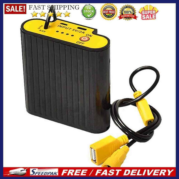 18650 Battery Pack Power Bank Case with 8.4V DC + 5V USB Output for Bike Light