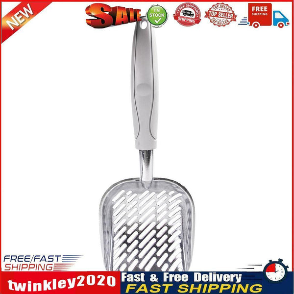 Metal Cat Kitten Litter Shovel Aluminum Alloy Pet Sand Clean Scoop (Grey) Newly