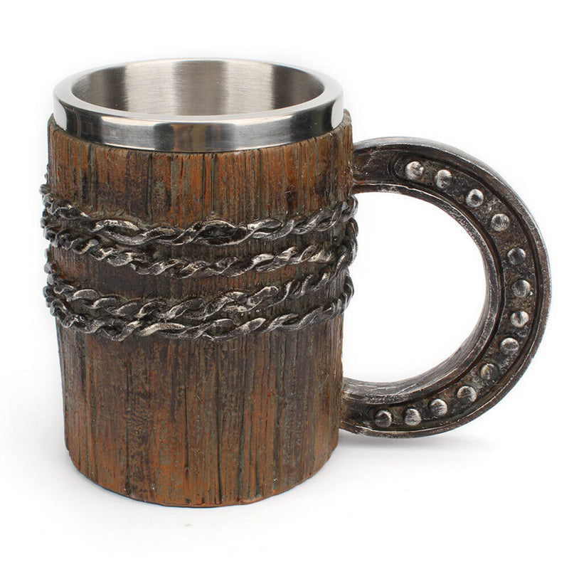 Horseshoe Coil Cups Stainless Steel Coffee Mug for Living Room Kitchen Ornaments
