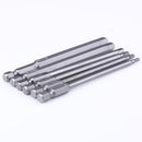6pcs 100mm Length 1/4 Inch Hex Shank Magnetic Hexagon Head Screwdriver Bit Newly
