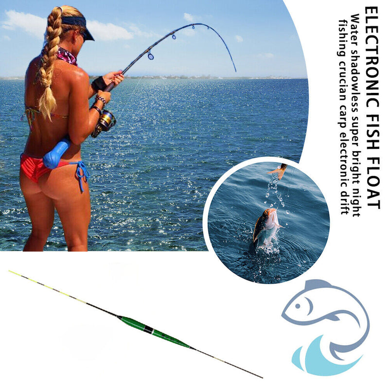 Electronic LED Light Fishing Float Bite Alarm Luminous Fish Tackle (Green) Newly