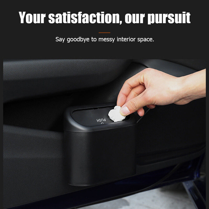 Universal Car Trash Can Flip Lid Garbage Bin Auto Stowing Tidying Accessori